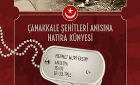There is a list of all martyrs who were martyred in the çanakkale war. Canakkale Sehitleri Anisina Dijital Hatira Kunye Olusturun