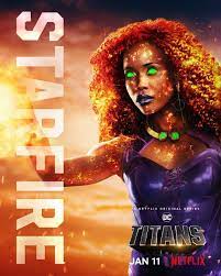 Titans Drops On Netflix Also Look At Her Titans Tv Series Starfire Titans Starfire