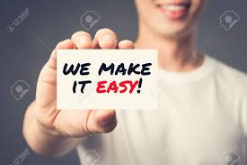 No cash or atm access. We Make It Easy Message On The Card Shown By A Man Vintage Tone Effect Stock Photo Picture And Royalty Free Image Image 79934056