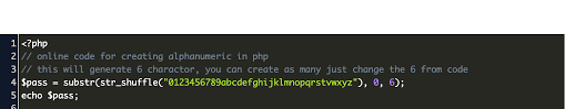 If you try to typ. How To Create Random Alphanumeric In Php Code Example