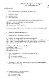 The Most Dangerous Game - Summary: Create A Colorful Storyboard For The  Plot Of The Most Dangerous Game By Depicting The Exposition, Conflict,  Rising Action, Cl…