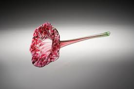See also our matching vases. Hand Blown Glass Flower