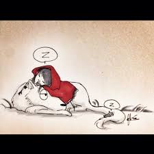 Little Red Snoring Hood Redridinghood Bigbadwolf Sleepysunday Dailydrawing Angelasongart Daily Drawing Red Riding Hood Art