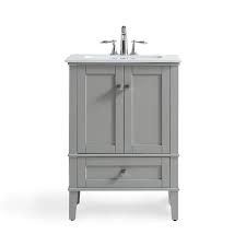 Shop allmodern for modern and contemporary 24 inch gray bathroom vanities to match your style and budget. Simpli Home Chelsea 24 In Gray Bathroom Vanity With Marble Top Hhv029gr 24 Rona