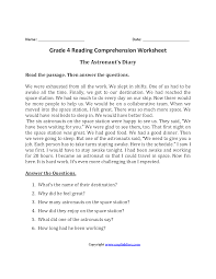 Astronaut S Diary Fourth Grade Reading Worksheets Comprehension Worksheets Reading Comprehension Worksheets Reading Worksheets