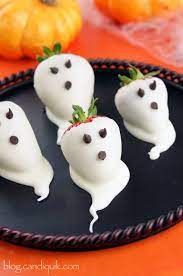 Strawberry Ghosts Recipe Healthy Halloween Snacks Halloween Food For Party Halloween Treats