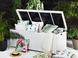 Gartensofa curtice mit kissen jetzt bei wayfair.de finden. Rattan Gartenbox Kissenbox Rattanbox Rattantruhe Auflagentruhe Farbe Weiss Grau Supply24