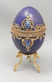 Blue Music Egg Jewelry Box Playing Swan Lake Faberge Style Etsy Faberge Eggs Egg Decorating Faberge