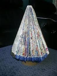 Telephone Book Folded By Me Into A Christmas Tree Shape Book Christmas Tree Book Tree Book Crafts