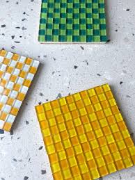 DIY Decor: Checkered Mosaic Tile Coasters | xoxojackie blog