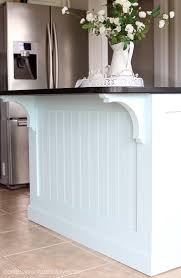 kitchen island makeover with beadboard