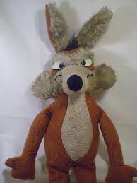 Wile E Coyote Plush Warner Bros Looney Tunes Stuffed Animal Ears Bend 24 Looneytunes Looney Tunes Animal Ears 1970s Toys