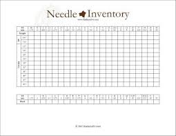 Needle Inventory And Other Yarn Art Journal Templates