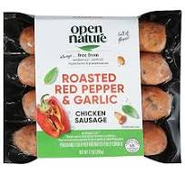 Open Nature Roasted Red Pepper & Garlic Chicken Sausage - 12 Oz