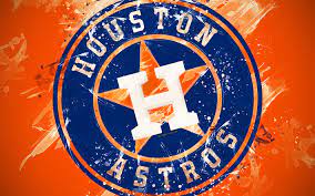 Download Wallpapers Houston Astros 4k Grunge Art Logo American Baseball Club Mlb Orange Background Emblem Houston Texas Usa Major League Baseball Am Baseball Wallpaper Team Wallpaper Grunge Art