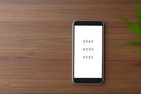 Android mockups helpful for a number of marketing needs like google play screenshots, websites and ads. Mobile Phone Mockup On Wooden Table 5 Graphic By Ijmockupstudio Creative Fabrica