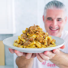 PASTA ALLA GENOVESE isn't your average ragù. No tomato. No shortcuts. Just  melting onions, tender beef, and 6 hours of slow cooking perfection. This  rich, silky sauce hugs every strand of ziti