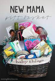So you've picked up a book and an adorable onesie for the baby, but what about the new mom? New Mama Gift Basket Mommy Like Whoa Homemade Gift Baskets Themed Gift Baskets New Mom Gift Basket