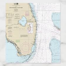 Authentic Nautical Chart South Florida Envelope Liner