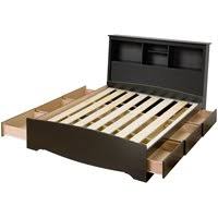 Maybe you would like to learn more about one of these? Prepac Sonoma Black Tall Queen Bookcase Platform Storage Bed Bbq 6212 Kit