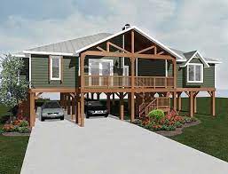 Plan 3481vl Elevated Living Coastal House Plans Beach Style House Plans Stilt House Plans