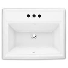 American Standard Town Square Ceramic 24 Rectangular Drop In Bathroom Sink With Overflow Wayfair Drop In Bathroom Sinks Bathroom Sink Sink