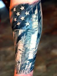 Forearm Black And Gray American Flag Tattoo Cool American Flag Tattoo Idea Tattoos For Guys Tattoos Flag Tattoo