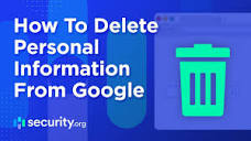 How To Delete Personal Information From Google - YouTube