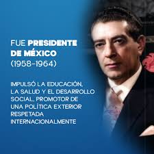 Hoy 26 de mayo conmemoramos el natalicio de Adolfo López Mateos, presidente  de México de 1958 a 1964.📅 Una figura clave en la historia política del  país, cuyo nombre forma parte del