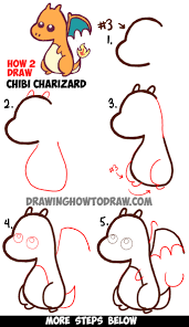 How To Draw A Cute Baby Chibi Charizard From Pokemon In Easy Steps Tutorial How To Draw Step By Step Drawing Tutorials Charmander drawing by upuputysek, see more drawings from other users and share your own art. how to draw a cute baby chibi charizard