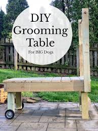 For the safety and comfort of the groomer, the table corners frequently are rounded. Diy Grooming Table For Big Dogs My Brown Newfies
