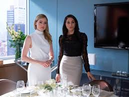 Rachel's blue lace mini dress on suits. Meghan Markle S Best Outfits On Suits