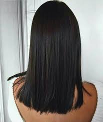 Lob Brown Hair Sleek And Straight Super Healthy And Moisturised Hair Hair Color For Black Hair Medium Hair Styles Hair Lengths