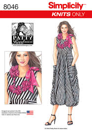 All the knit dresses, to be specific. Simplicity 8046 Misses Knit Dress With Flower Necklace