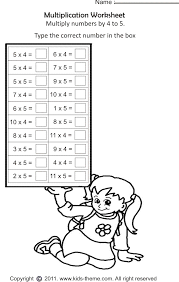 The sheets are graded so that the easier ones are at the top. Multiplication Worksheets Multiply Numbers By 4 To 5