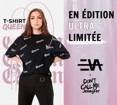 Eva aka eva queen revient en force avec une collection capsule avec la marque d.c.m jennyfer.elle en parle dans sa faq !retrouve la collection. Jennyfer Edition Ultra Limitee T Shirt Queen Milled