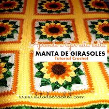 Si deseas mas puntos en crochet para tus. Manta De Girasoles A Crochet Paso A Paso