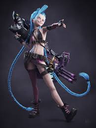 Jinx Polycount Contest By Victor Hugo Queiroz Victor Hugo Zbrush Character 3d Model Character