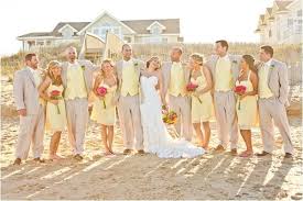Pale Yellow Beach Wedding Beach Bridal Party Yellow And Pink Beach Wedding Macon Beach Wedding Suits Beautiful Beach Wedding Yellow Bridesmaid Dresses