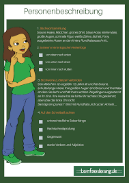 Personen beschreiben schulaufgaben personenbeschreibung grundschule grundschullehrer grundschulmaterial grundschulunterricht grundschule bilder, um den inhalt zu veranschaulichen. Personenbeschreibung Anleitung Und Beispiel Vorlage Zum Ausdrucken
