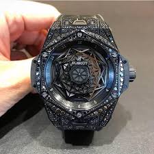 Look At That Hublot With All The Black Diamonds Hublot Watches Watches For Men Luxury Watches For Men