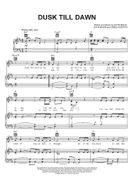 Dusk Till Dawn Piano Sheet Music Piano Sheet Music Letters Sheet Music Notes