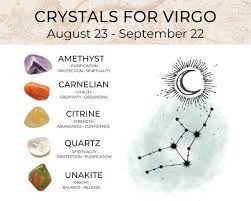 Virgo Zodiac Crystal Set Crystals For Virgo Zodiac Crystal Etsy In 2021 Crystals For Virgo Zodiac Crystals Virgo