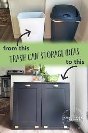 Trash Can Storage Ideas Recycling Bins Kitchen Trash Can Cabinet Kitchen Garbage Can Storage