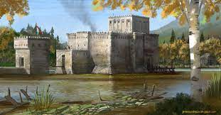 Gray Keep Fantasy Castle Fantasy Landscape Fantasy City