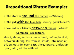 Prepositions are also used to introduce information to the receiver of the message. Prepositional Prase With Examples What Is Prepositional Phrase Example Know It Info