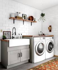 We installed our own pot rack on the wall in my kitchen. Shop Our Laundry Room Department To Customize Your Flat Gray Cottage Laundry Room Today At The H Modern Laundry Rooms Laundry Room Decor Laundry Room Remodel