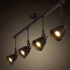 Canless and those that need a housing or can. Vintage Loft Ceiling Light 1 2 3 4head Creative Loft Track Lamp Cloth Shop Coffee Bar Light Free Shippi Industrial Track Lighting Ceiling Lights Track Lighting