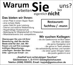 See more of stellengesuch on facebook. Gute Stellenanzeigen Fur Die Gastronomie