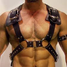 Gay Porn Shoulder Punk Club Wear Party Dress Black Stretchy Harness Chest  Strap | eBay